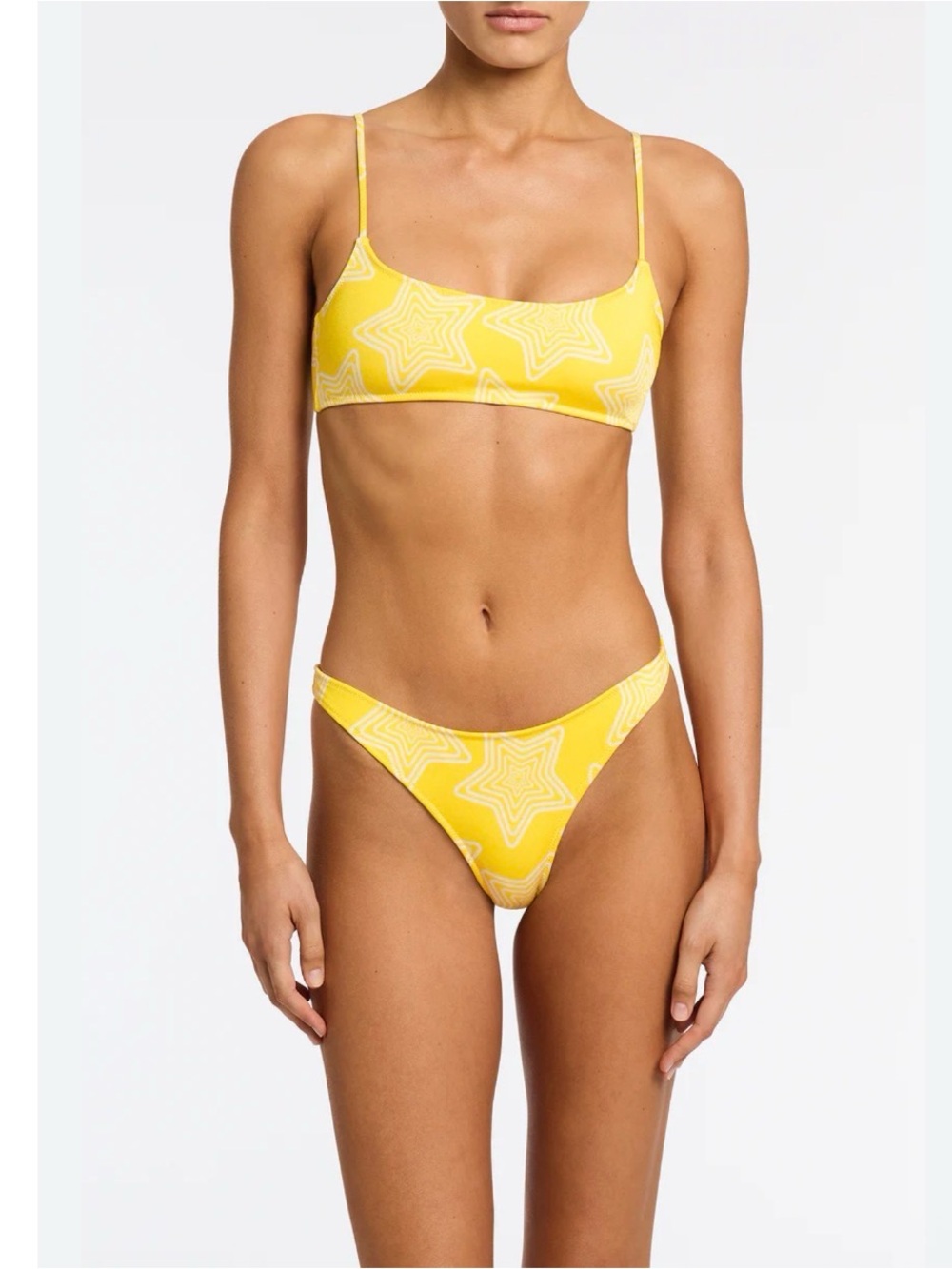 NWT Triangl Mica-Manca Yellow Star Scoop Bikini Set- Sold Out Online
